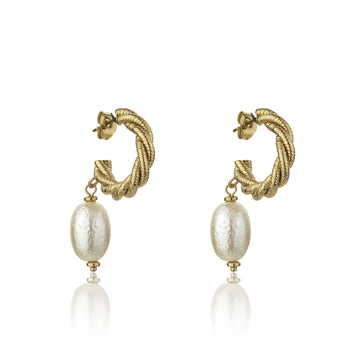 Grace White Earrings