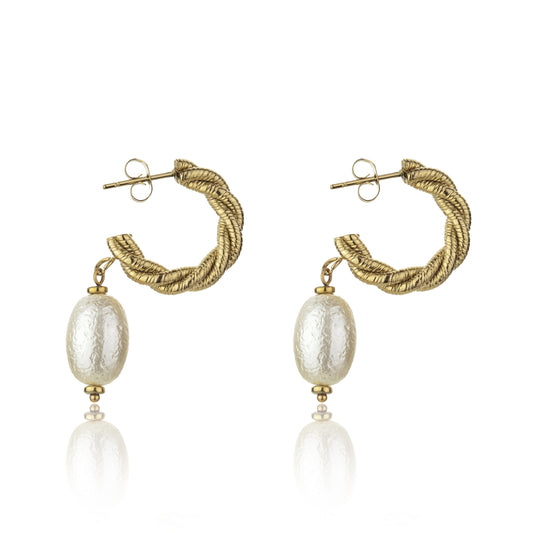 Grace White Earrings