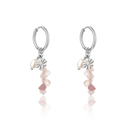 Norah Pink Silver Earrings