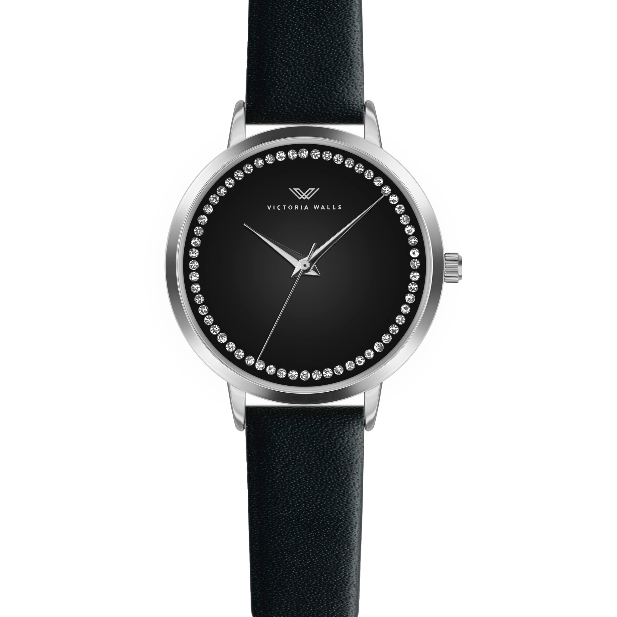 Pippa Black Leather Watch