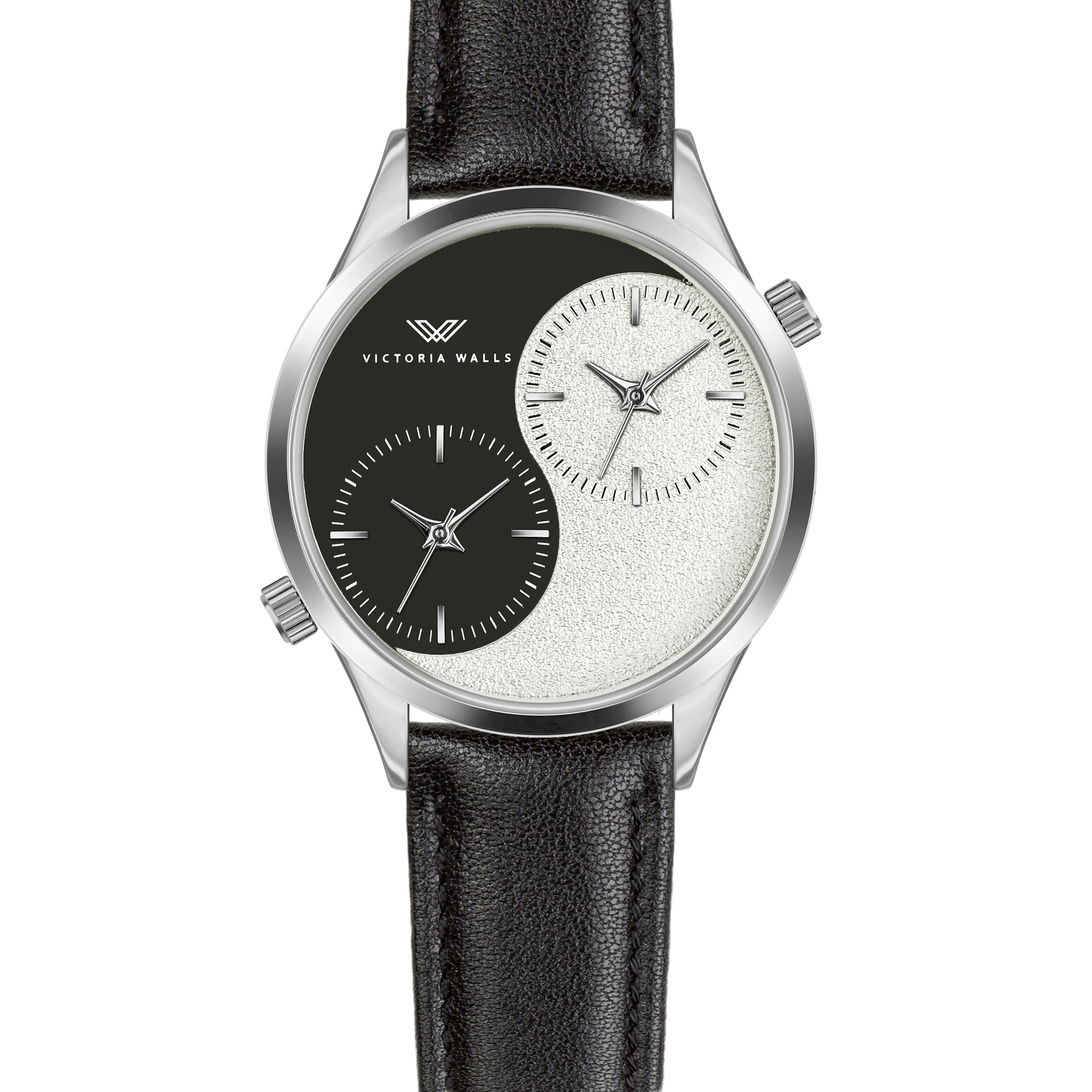 Kadence Black Leather Watch