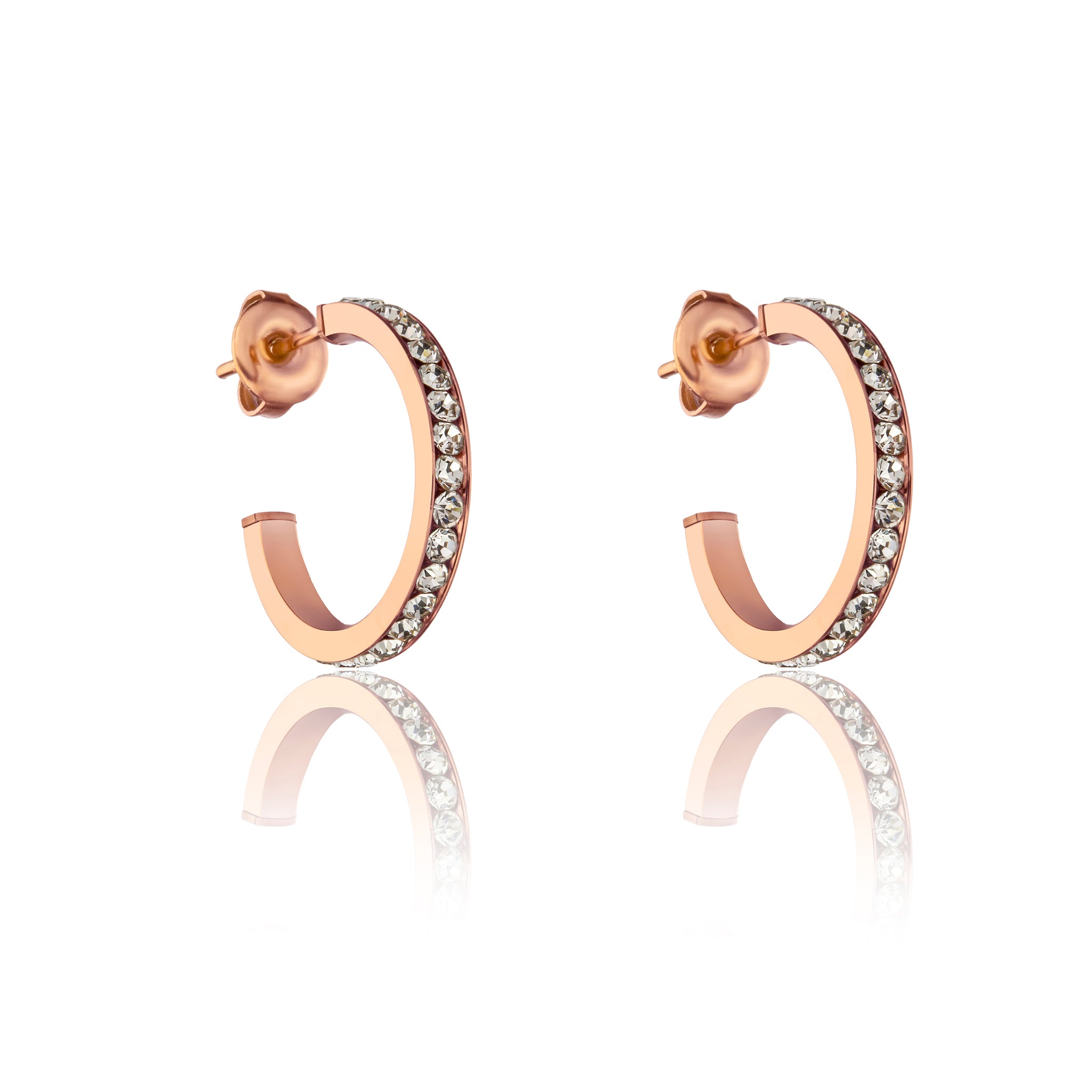 Rose gold earrings